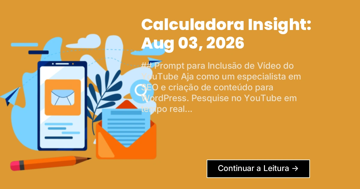 Calculadora Insight: Aug 03, 2026